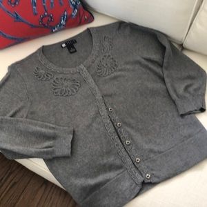 Darling Gray Sweater with Great Detail